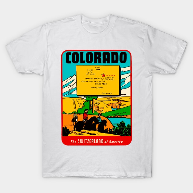 Vintage Colorado Decal T-Shirt by zsonn